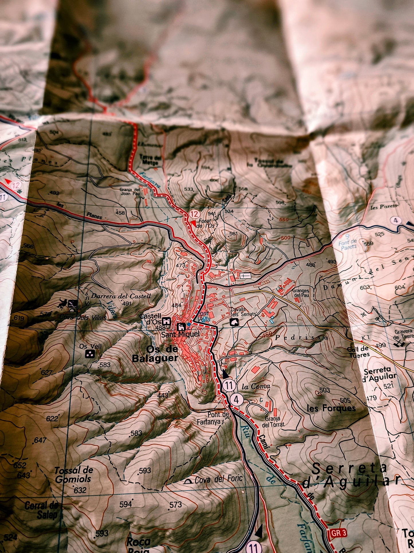 MAPA PIOLET OS DE BALAGUERLES AVELLANES SANTA LINYA ASPRES DEL MONTSEC