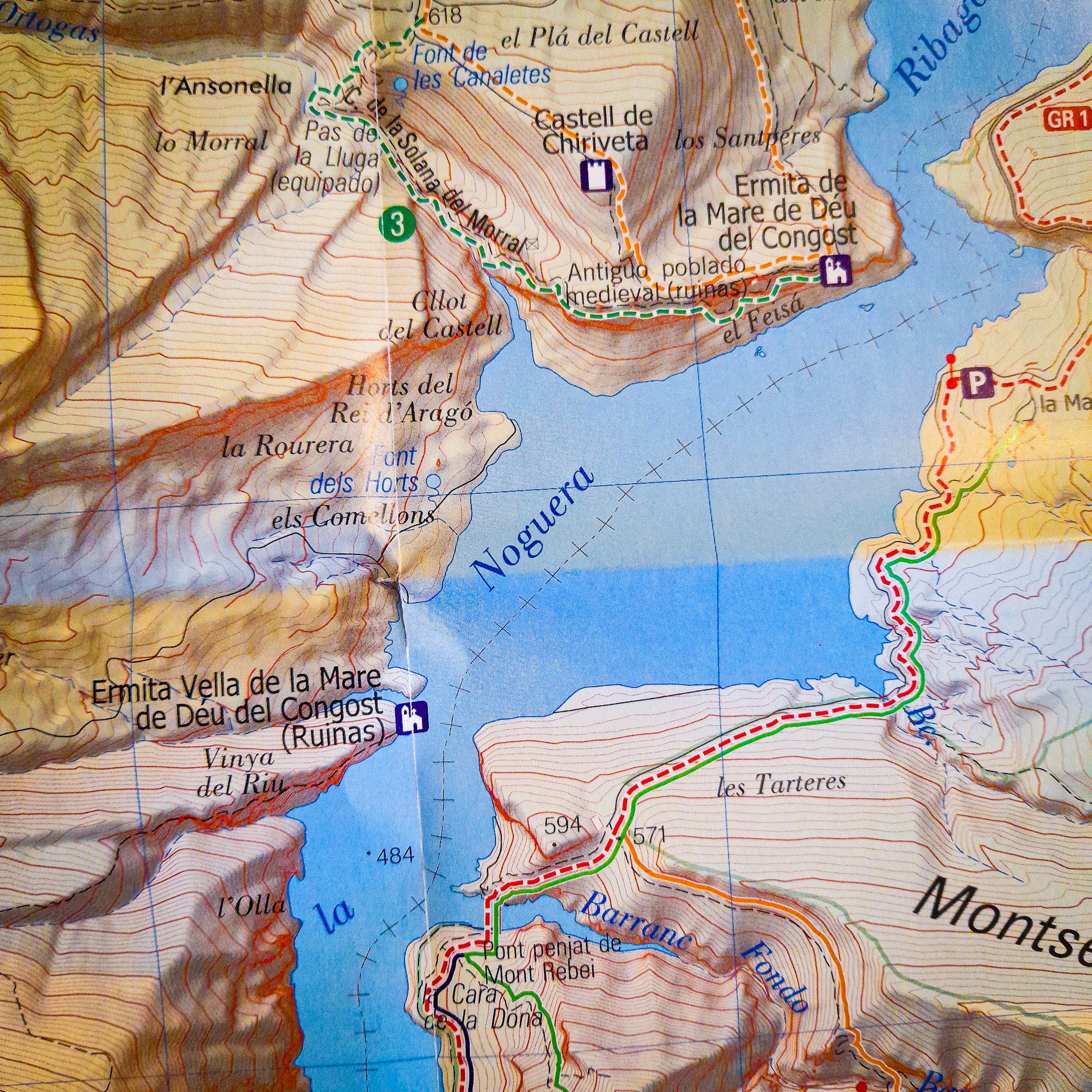 MAPA DEL MONTSEC DE L'ESTALL + AMPLIACIÓN CONGOST DE MONT-REBEI