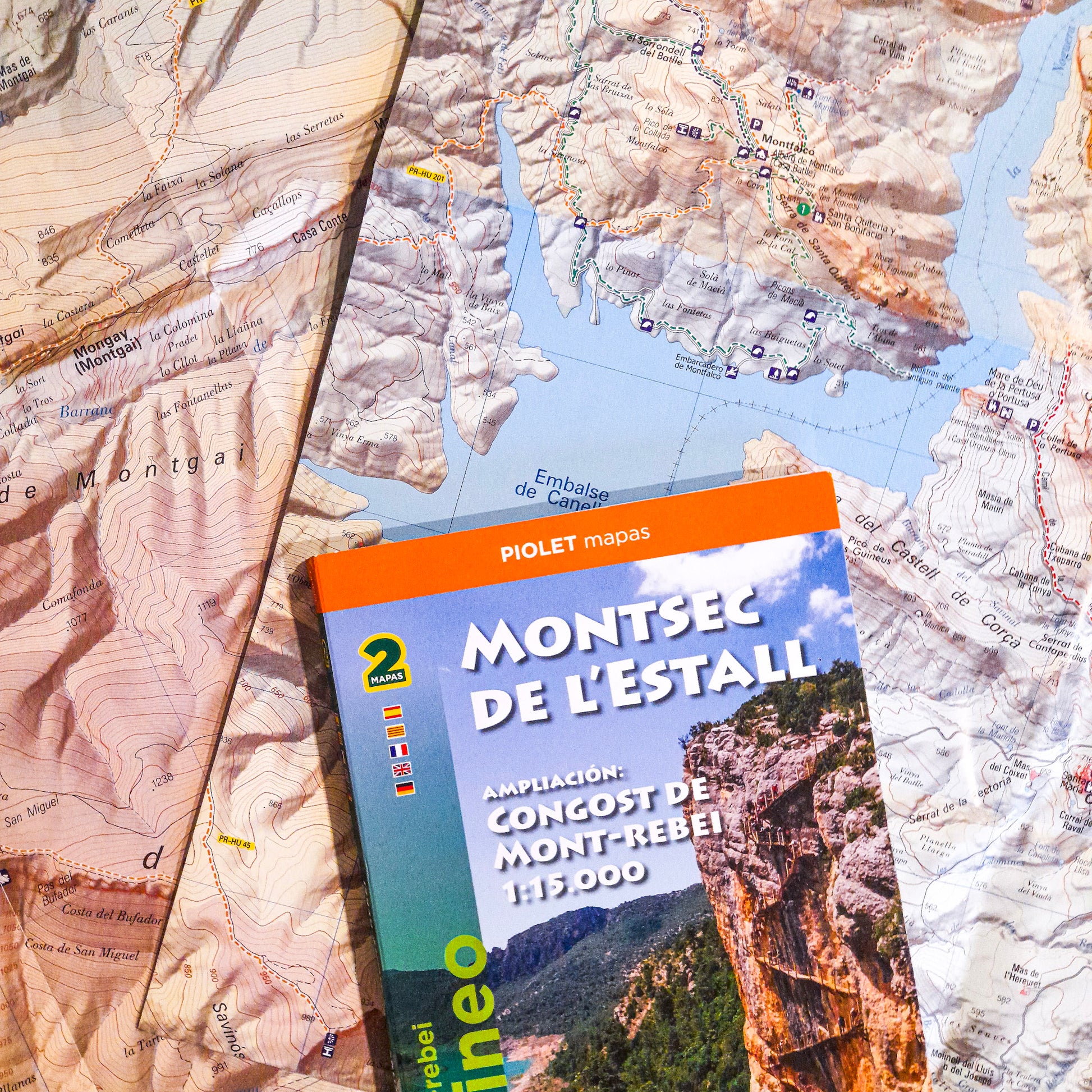 MAPA DEL MONTSEC DE L'ESTALL + AMPLIACIÓN CONGOST DE MONT-REBEI