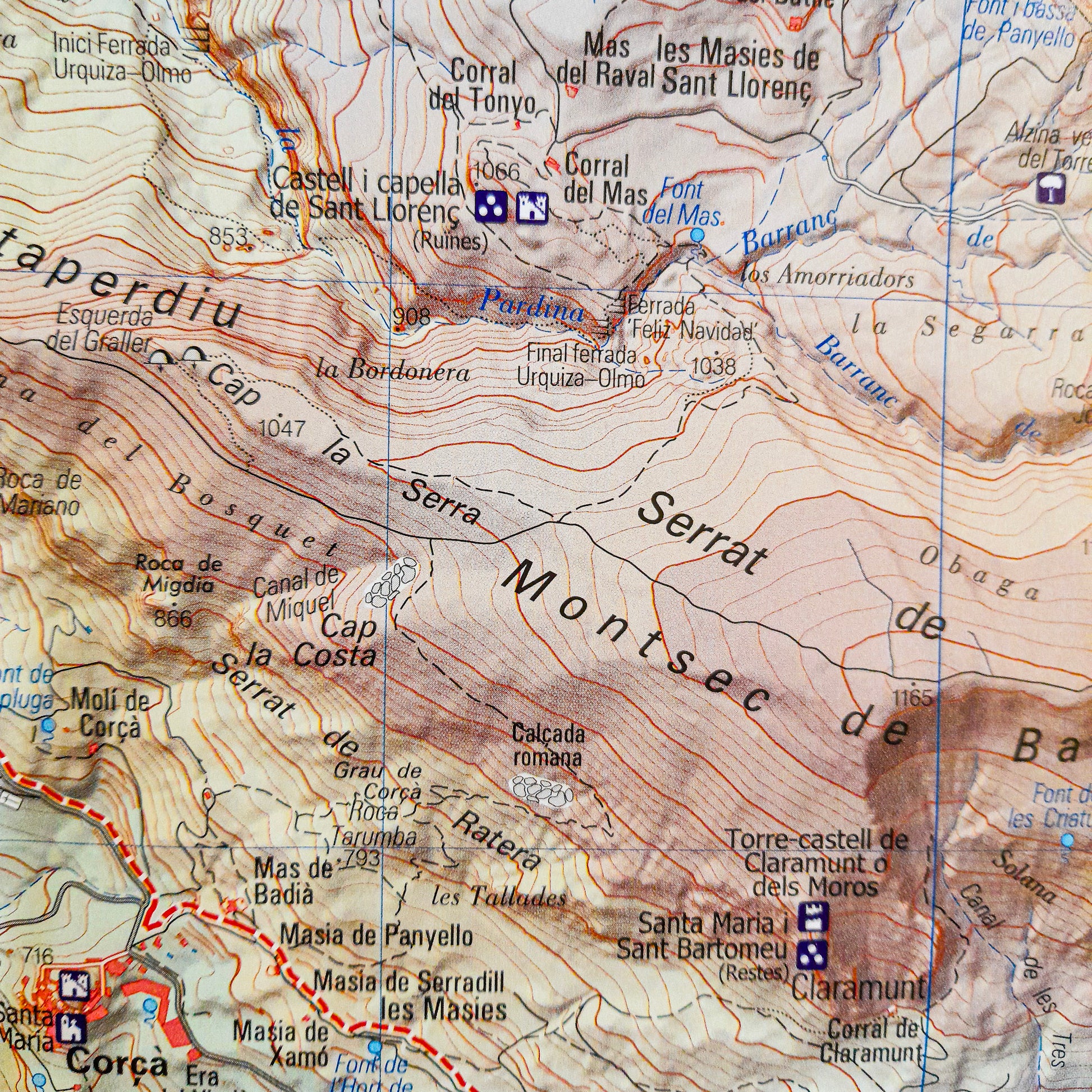 MAPA DEL MONTSEC DE L'ESTALL + AMPLIACIÓN CONGOST DE MONT-REBEI