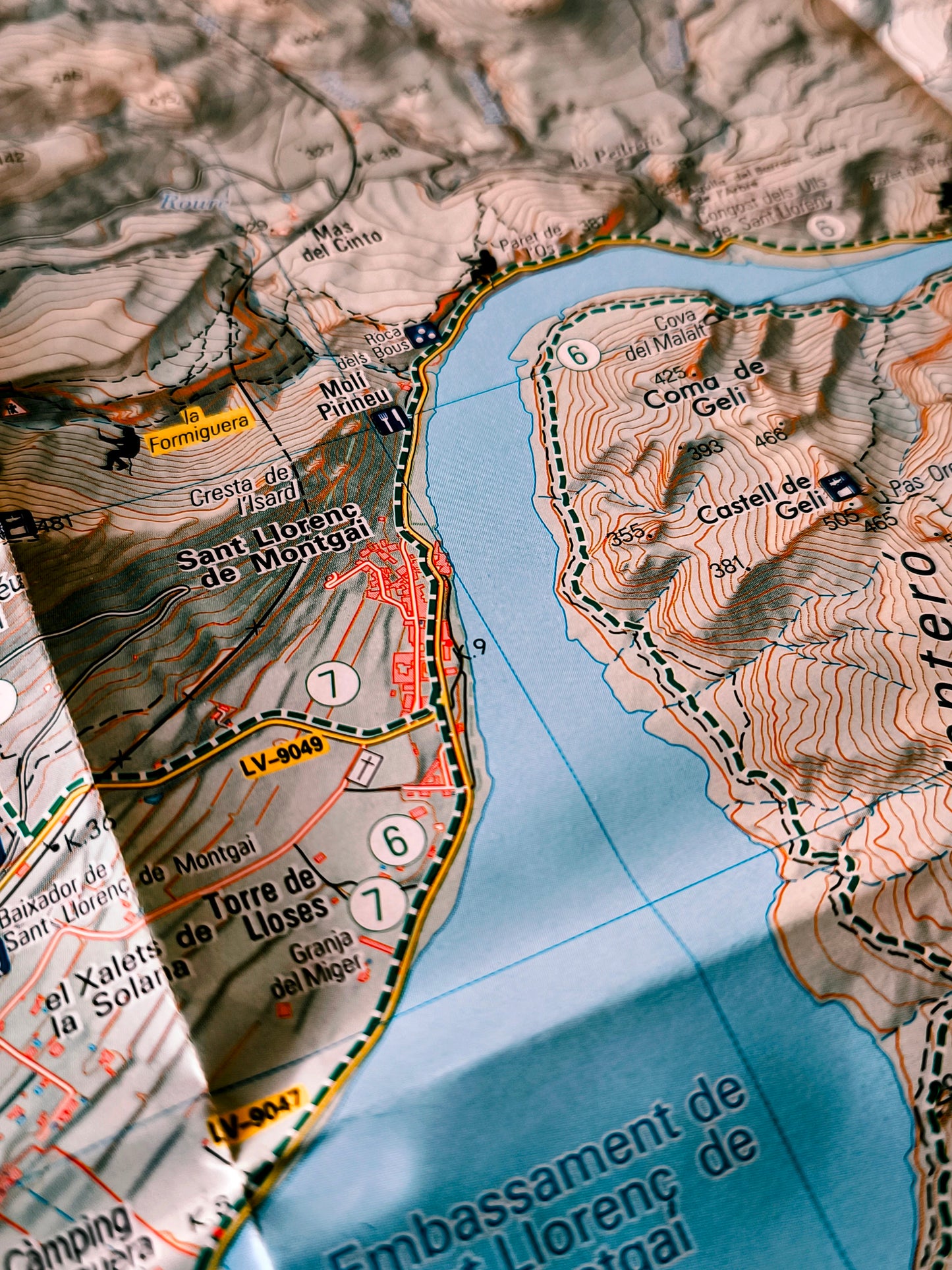 MAPA MONT-ROIG CONGOST DE MU SANT LLORENÇ DE MONTGAI CAMARASA