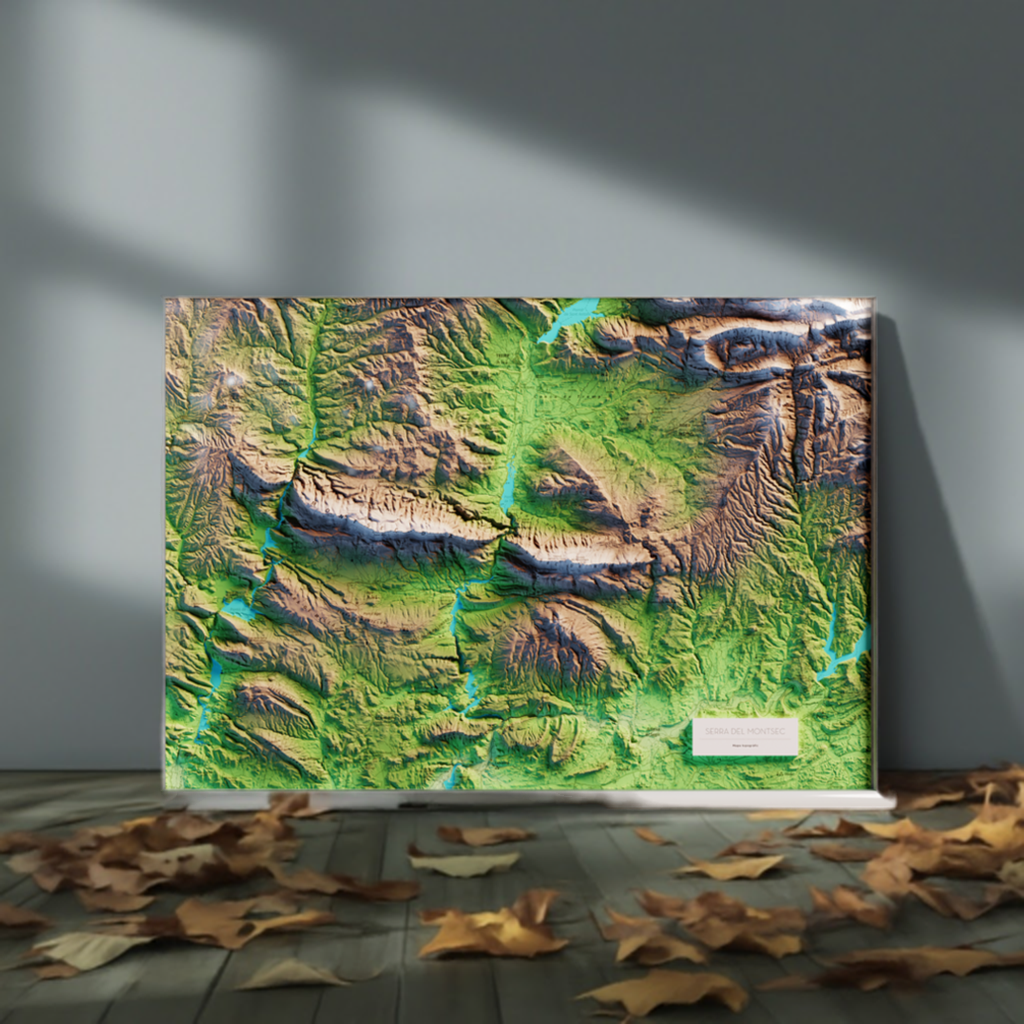 POSTER MAPA DE RELLEU DE LA SERRA DEL MONTSEC